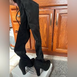NWT - STEVE MADDEN Over the Knee Tie Back Boots